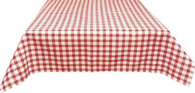 JEMIDI Stofftischdecke für Bistrotische Tischdecke kariert Tischdecken Decke Tisch Tischdecken (Rot Karo, 135cm x 225cm)