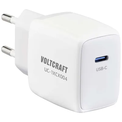 Imagen del producto de VOLTCRAFT UC-1XCX004: Cargador USB de 20 W para uso en interiores. Corriente de salida máxima: 3 A. 1 puerto USB-C® con tecnología GaN