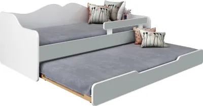 Immagine prodotto di Letto matrimoniale per bambini BELLA2 180x80, bianco e grigio