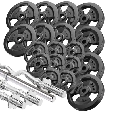 Produktbild von Marbo Sport verstärkte Hantelstange- und Hantelscheiben Set 113 kg