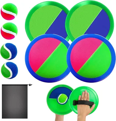 Produktbild von Klettballspiel 4 Schläger, 4 Bälle, für Strand
