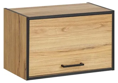 Image de Meuble haut de hotte "Carballo" - Naturel/Noir - L 60 x H 36 cm