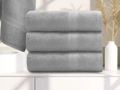 Obrázek produktu pro Ručník BIBAZ 50x100 cm, světle šedý, 100% bavlna