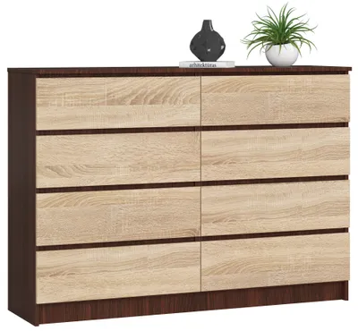 Immagine prodotto di Akord Credenza 8 Cassetti Wenge/Rovere Sonoma 138X40X99 Cm