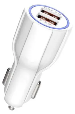 Produktbild von Kleines Auto-Ladegerät 2x USB 2A 20W Weiß