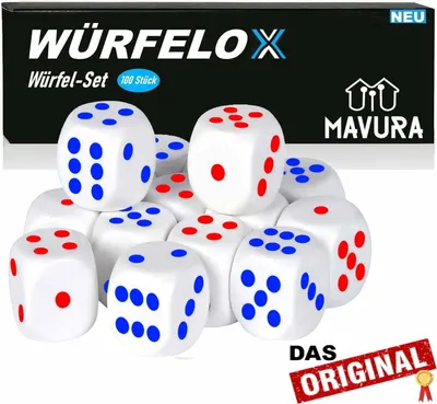 Immagine prodotto di WÜRFELOX gioco dei dadi gioco dei dadi f. ruoli da tavolo giochi da tavolo set di 100