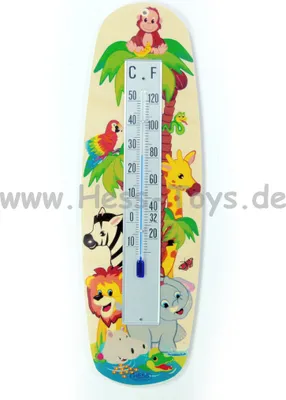 Produktbild von Holzdekoration Thermometer Dschungel BxLxH 80x15x255mm NEU