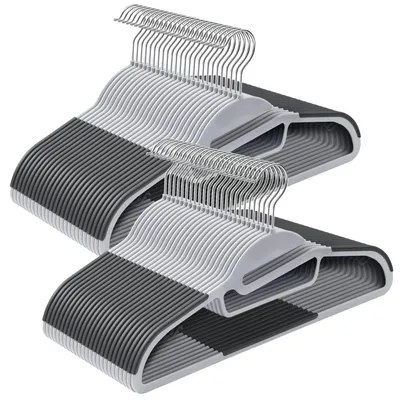 Kleiderbügel Set 50er, Antirutsch, Platzsparend, 0,6 cm, 41 cm