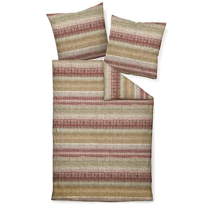Produktbild von Janine Design Feinbiber Bettwäsche-Garnitur DAVOS 65136 Farbe mauve walnuss-05 Größe 155x220 + 80x80cm