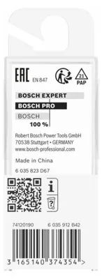 Image de Fraise à affleurer pour stratifié Bosch, 6 mm, D1 9,5 mm, L 13,7 mm, G 56 mm 2608628462