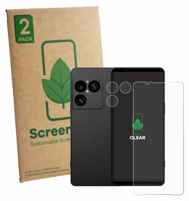 Produktbild von 2x ScreenLeaf Schutzfolie für Sony Xperia 1 VIII (Display+Kamera) nachhaltiger Displayschutz Display Schutz Folie Klar Transparent