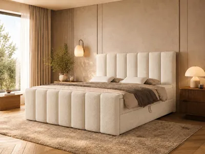 Produktbild von Emlar Boxspringbett Bella MAX 160x200 - Bett mit Matratze und Topper - Boxspringbett mit Bettkasten und Matratze - Boxspringbett Creme (Quelle 06)