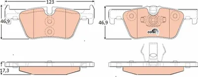 Produktbild von TRW GDB1919 Bremsbeläge Satz Hinten für BMW 1 Schrägheck (F20) 3 Touring (F31) 3 Limousine (F30, F80) 4 Gran Coupe (F36) 3 GT (F34)