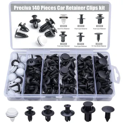 Productafbeelding van Autobevestigingsclips, 140 stuks, 6 soorten: clips voor deurpanelen, bumpers, sierlijsten, spreidbouten, carrosserie bevestigingsset
