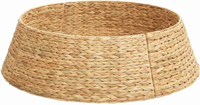 Produktbild von vidaXL Weihnachtsbaumkragen Braun 90 x 90 x 28 cm Wasserhyazinthe