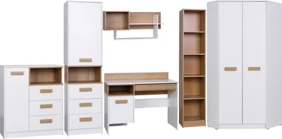 Produktbild von Marmex Grant SET 08 - Kommode, Schreibtisch, Wandregal, Standregal, Bücherregal, Eckkleiderschrank