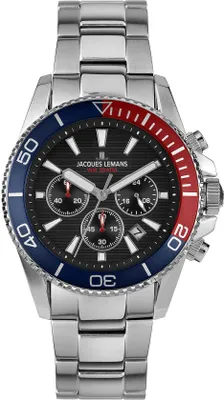 Image de Jacques Lemans Chronographe Liverpool Diver Blue - Red