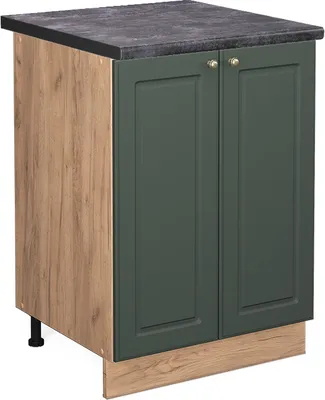Produktbild von Küchenunterschrank Vicco Fame-Line Grün-Gold Landhaus 60 cm , AP Anthrazit, Model 46207