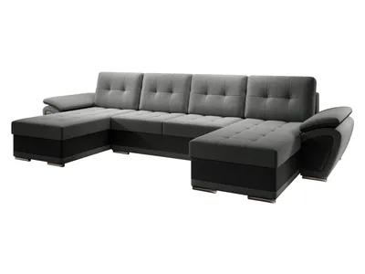 Produktbild von MIRJAN24 Wohnlandschaft Enzo U, Ecksofa mit Bettkasten und Schlaffunktion, U-Form, Rückenlehne in Form beweglicher Kissen (Farbe: Rico 23 + Soft 011)