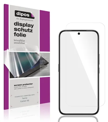 Produktbild von 4x Schutzfolie für Tecno Camon 50 klar Displayschutzfolie Folie Display Schutz dipos