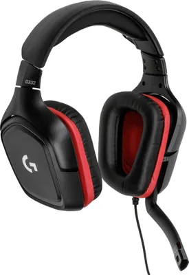 Produktbild von Logitech Gaming Headset G332 - zestaw słuchawkowy - wokółuszny - przewodowy - wtyczka 3,5 mm - czarny, czerwony