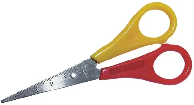 Produktbild von Bastelschere für Linkshänder spitz 13 cm farbig sortiert Packung mit 12 Stück