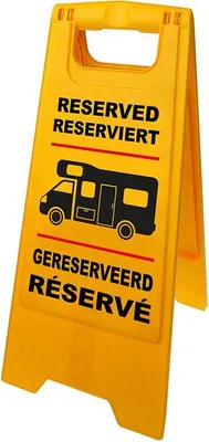 Produktbild von Stellplatzschild „Reserviert“ für Wohnmobil