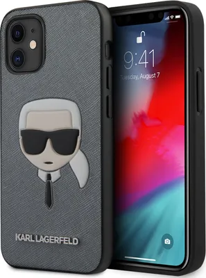 Immagine prodotto di Custodia Karl Lagerfeld per Apple iPhone 12 Mini Argento - Saffiano