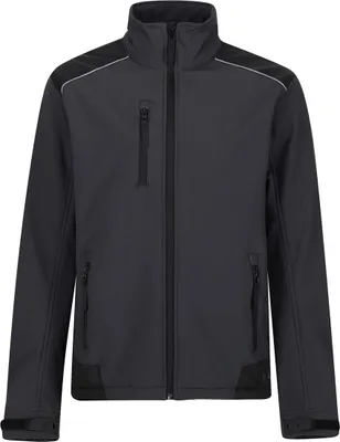 Obrázok produktu pre Regatta TRA651 | Sandstorm Workwear Softshell - Farba: Seal Grey (Solid)/Black - Veľkosť: S