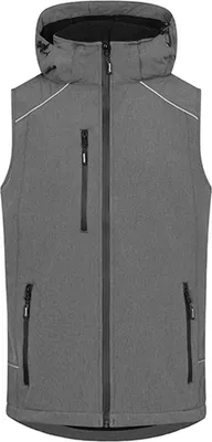 Produktbild von Promodoro 7840 | Herren Softshell Vest wasserdichte Reißverschlüsse - Farbe: Heather Grey - Größe: M