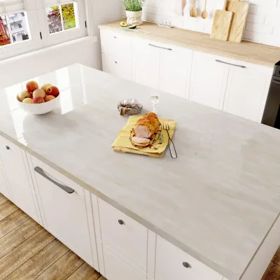 Imagen del producto de Película adhesiva con aspecto de mármol, 60 cm x 300 cm, lavable, autoadhesiva, para muebles