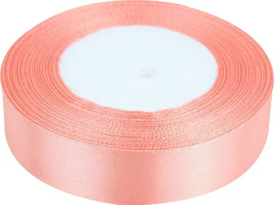 Produktbild von Dekolo Satin Schleife Hochzeit Satinband Geschenkband Schleifenband Geburtstag Deko 25mm x 32m Rolle Heller Lachs