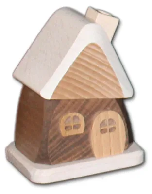 Produktbild von Holzwaren Egermann kleines Räucherhaus - erzgebirgische Räucherdeko aus Holz - 9cm - 918 braun