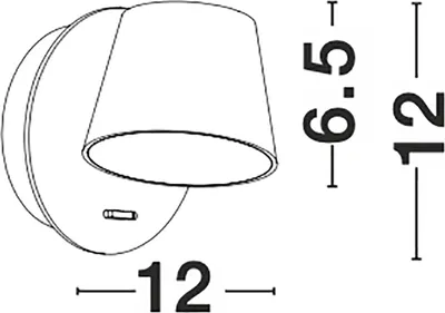 Image de Amadeo Nova Luce Applique LED, Variante : 6 W LED, noir