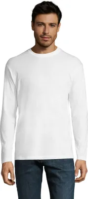 Image de SOLS - T-shirt « Monarch » à manches longues pour homme LT1742 (S) (blanc)