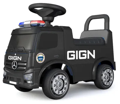 Mercedes Antos GIGN Loopwagen, Schwarz, Kunststoff, max. 25 kg