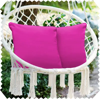 Produktbild von novely® 2er-Set OUTDOOR DEKOKISSEN - Wasserabweisende Zierkissen - Wetterfester Kissenbezug - Kissenhülle in 45x45 cm - Farbe: 0834 Pink | Ausführung: nur Bezüge (ohne Füllung)