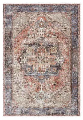 Image de Grand tapis kilim pour le salon avec motif oriental, LYN11 VINTAGE C, tissé et chaud