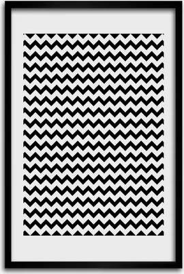 Produktbild von Bild - Bilderrahmen - 40 cm x 60 cm - MDF - Rahmen - Wandkunst - Zickzacks