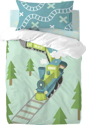Immagine prodotto di HappyFriday Happynois Treno colorato set copripiumino per lettino 2 pezzi