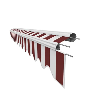 Produktbild von VANA Markisenstoff mit Volant für 3 x 2 m Markisen Markisenersatzstoff fertig genäht Maß Bespannung 2,82 x 2 m und Volant 2,82 x 0,21 m Design SPD019