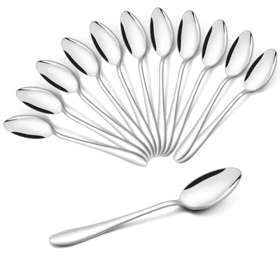 Produktbild von Edelstahl Teelöffel Kaffeelöffel - Klassisches Design - 12er Set - 13,5 cm