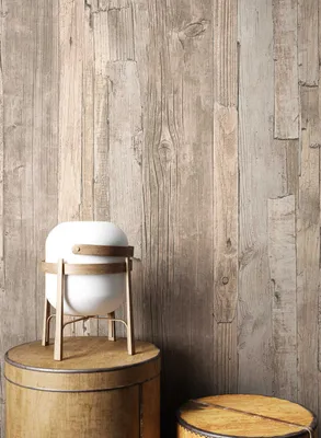 Produktbild von NEWROOM Tapete Oniran Beige Vliestapete - Landhaus Holzbalken Holz Germany