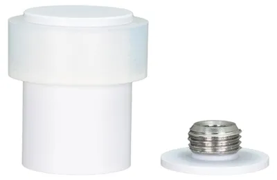 Deurstopper Edelstahl Ø24x35 mm weiß lackiert Gummi