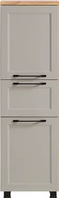 Produktbild von Badmöbel Midischrank in kaschmir mit Wotan Eiche Nb. MARLING-03, B/H/T ca. 40/130/35 cm