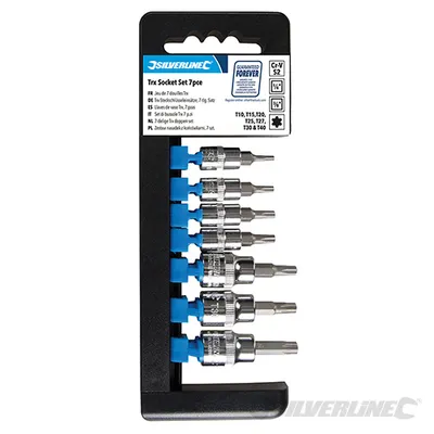 Obrázok produktu pre Nástrčné hlavice T10-T40, 1/4" a 3/8", 7-dielna sada T10-T40