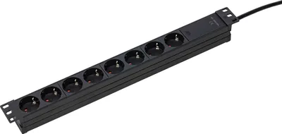 Produktbild von as-Schwabe 8-fach Steckdosenleiste RACK 19 Zoll 3m Netzwerk Mehrfachsteckdose