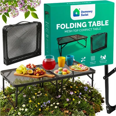 Produktbild von KLAPPBARER REISETISCH, CAMPING- UND WANDERTISCH AUS ALUMINIUM, 60 x 40 x 25 cm