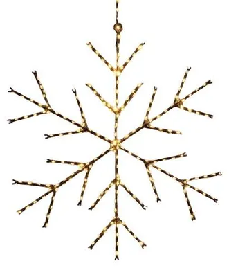 Produktbild von LED Schneeflocke Weihnachtsdekoration aus Metall, 37 cm, 380 LEDs, warmweiß