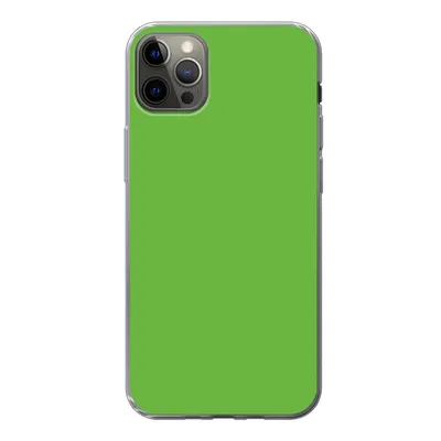 Produktbild von MuchoWow® Handyhülle Schutzhülle Hülle für iPhone 12 Pro Max Grün - Farben - Natur Silikon Softcase Handy Hülle - Hartschale